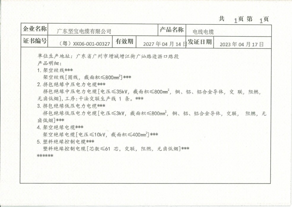全国工业产品生产许可证